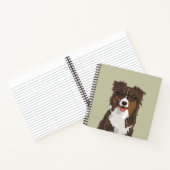 Hipster Australian Shepherd Dog Notebook Notizblock (Innenseite)