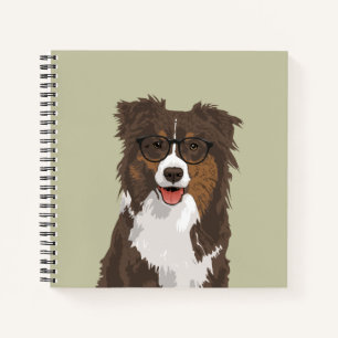 Hipster Australian Shepherd Dog Notebook Notizblock