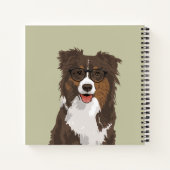 Hipster Australian Shepherd Dog Notebook Notizblock (Rückseite)
