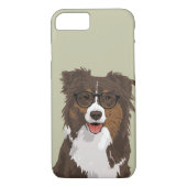 Hipster-australischer Schäfer-Hundetelefon-Kasten Case-Mate iPhone Hülle (Rückseite)