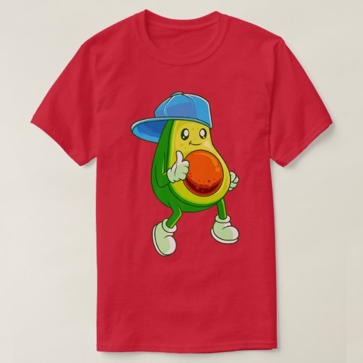 Hipster Avocado cooler Skater Guacamole Vegan T-Shirt (Design vorne)