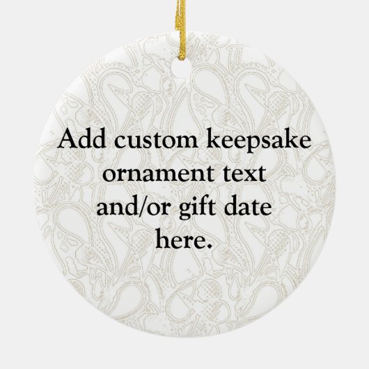 Hipster Baby Fox mit Brille Keramikornament (Hinten)