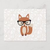 Hipster Baby Fox mit Brille Postkarte (Vorderseite)