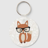 Hipster Baby Fox mit Brille Schlüsselanhänger (Vorderseite)