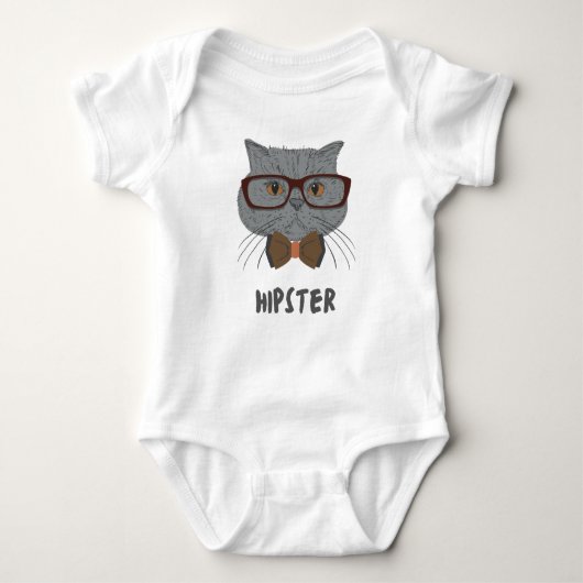 Hipster Baby Strampler (Vorderseite)