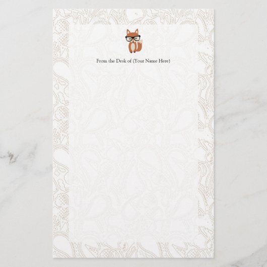 Hipster-BabyFox w/Glasses Briefpapier (Vorderseite)