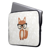 Hipster-BabyFox w/Glasses Laptopschutzhülle (Vorderseite Links)