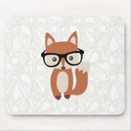 Hipster-BabyFox w/Glasses Mousepad