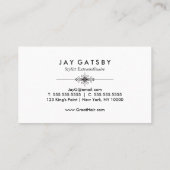 Hipster Barber / Hair Stylist Business Card Visitenkarte (Rückseite)