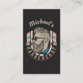 Hipster Barber / Hair Stylist Business Card Visitenkarte (Vorderseite)