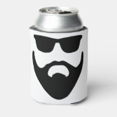 Hipster Bart und Sonnenbrille Dosenkühler (Kanne Rückseite)