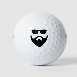 Hipster Bart und Sonnenbrille Golfball