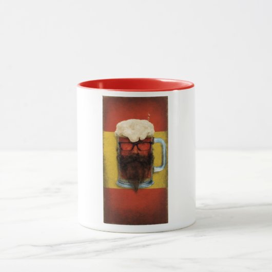 Hipster Bartete Biere Tasse Art Tasse (Zentrum)