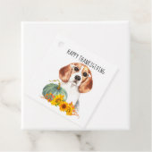 Hipster Beagle Anpassbarer Erntedank Geschenkanhänger (Beispiel)