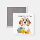 Hipster Beagle Anpassbarer Erntedank Magnet (Vorderseite/Rückseite)