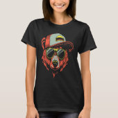 Hipster Bear Illustration T-Shirt (Vorderseite)