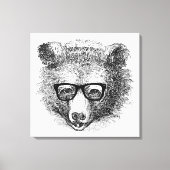 Hipster Bear Leinwanddruck (Vorderseite)
