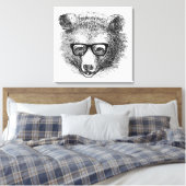 Hipster Bear Leinwanddruck (Insitu (Schlafzimmer))