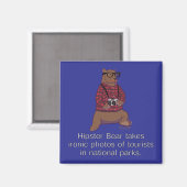 Hipster Bear Magnet (Vorderseite/Rückseite)