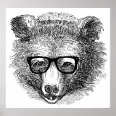 Hipster Bear Poster (Vorne)