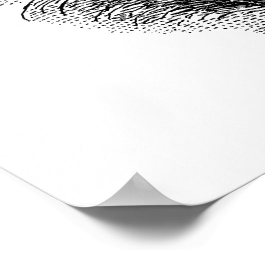 Hipster Bear Poster (Ecke)