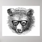 Hipster Bear Poster (Vorne)