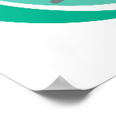 Hipster Bear Reiten auf einem Skateboard Poster (Ecke)