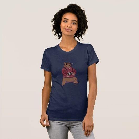 Hipster Bear T - Shirt (ohne Text) (Vorne ganz)