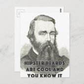 Hipster Beard Funny Greetings Card Cooler Spaß Postkarte (Vorne/Hinten)