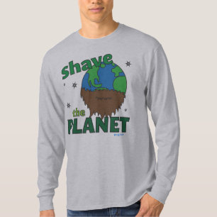 Hipster Bearded Earth Day Shave (Gerettet) Planet T-Shirt