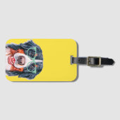 Hipster Bernese Mountain Dog Gepäckanhänger (Vorderseite (Horizontal))