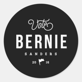 Hipster Bernie Runder Aufkleber