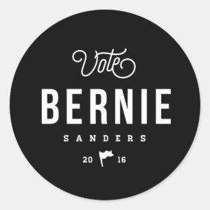 Hipster Bernie Runder Aufkleber
