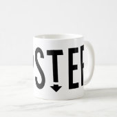 Hipster Black Modern Typografy Tasse (VorderseiteRechts)