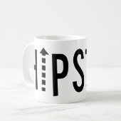 Hipster Black Modern Typografy Tasse (Vorderseite Links)