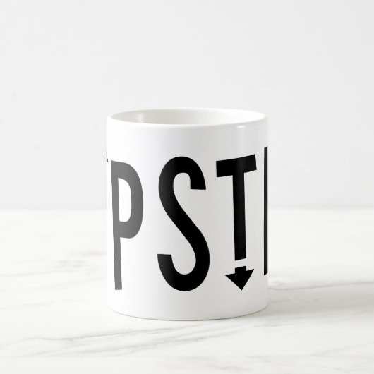 Hipster Black Modern Typografy Tasse (Mittel)