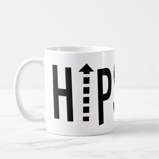 Hipster Black Modern Typografy Tasse (Links)