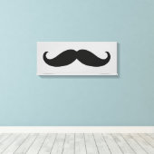 Hipster Black Mustache Leinwanddruck (Insitu (Holzboden))