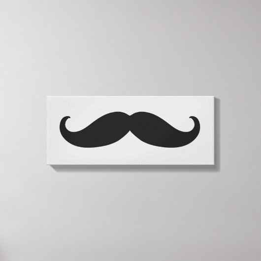 Hipster Black Mustache Leinwanddruck (Vorderseite)