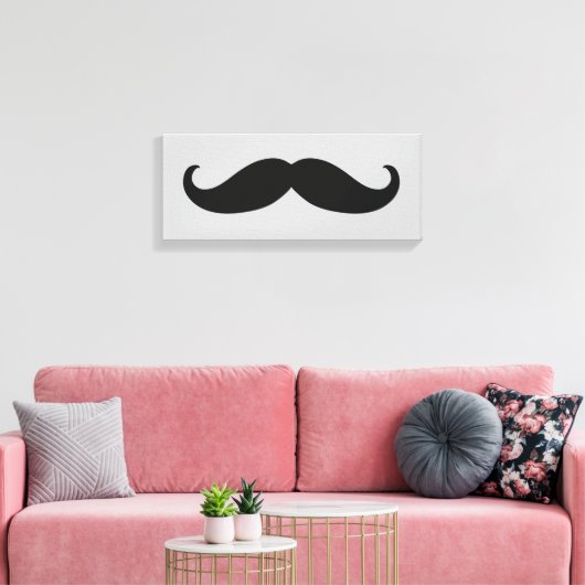 Hipster Black Mustache Leinwanddruck (Insitu (Wohnzimmer))