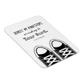 Hipster Black Sneakers mit Schrift Magnet (Rechte Seite)