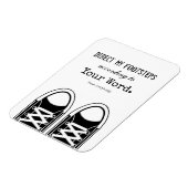 Hipster Black Sneakers mit Schrift Magnet (Linke Seite)