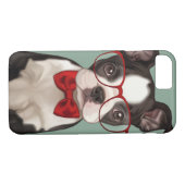 Hipster-Boston-Terrier Case-Mate iPhone Hülle (Rückseite (Horizontal))