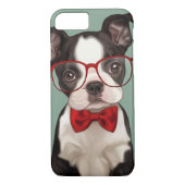 Hipster-Boston-Terrier Case-Mate iPhone Hülle (Rückseite)