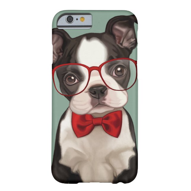 Hipster-Boston-Terrier Case-Mate iPhone Hülle (Rückseite)