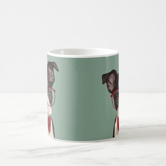Hipster-Boston-Terrier Kaffeetasse (Mittel)
