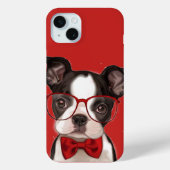 Hipster Boston Terrier Pup Case-Mate iPhone Hülle (Rückseite)