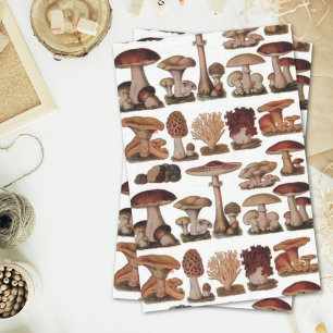 Hipster - Botanischer Ausdruck - Vintage Pilze Seidenpapier
