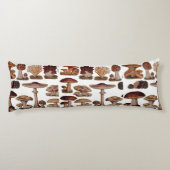 Hipster - Botanischer Ausdruck - Vintage Pilze Seitenschläferkissen (Rückseite)