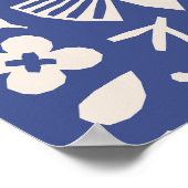 Hipster Botanisches Friedensmuster | Poster (Ecke)